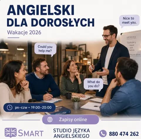 Angielski dla dorosłych – Wakacje 2026